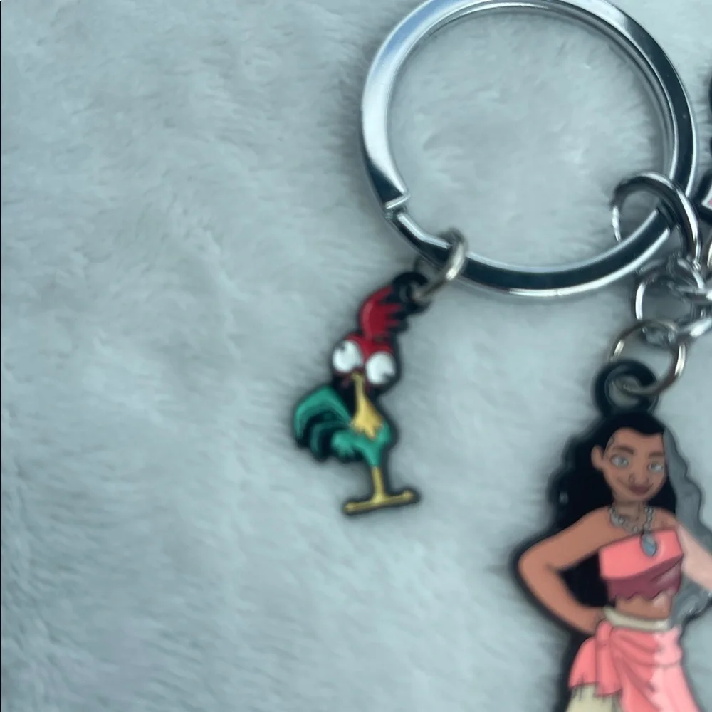 Disney Moana Keychain with Pua and Hei Hei Charms new metal